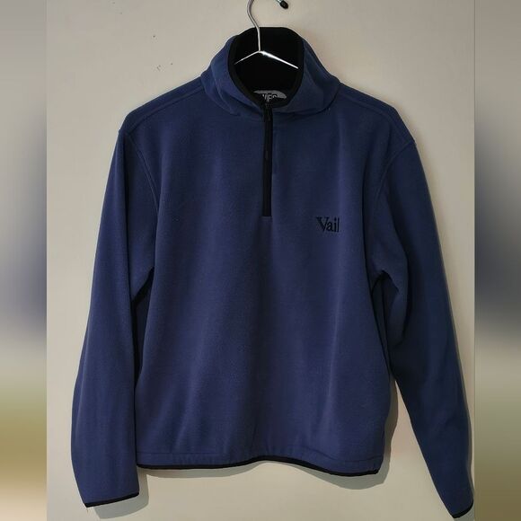 Vail Blue Quarter Zip Pullover Fleece Size Small - Picture 1 of 5